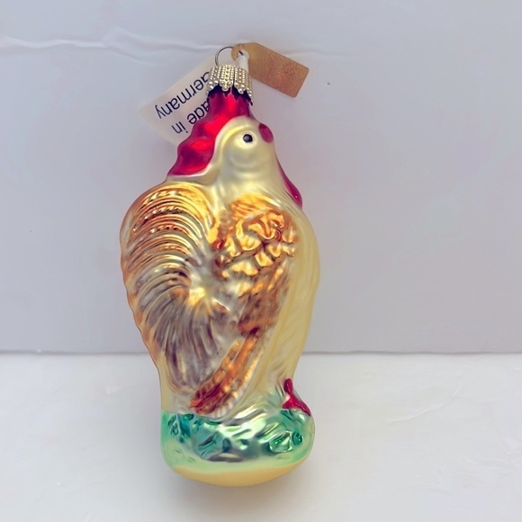The discovery channel store hand blown rooster ornament made in Germany - Picture 4 of 7